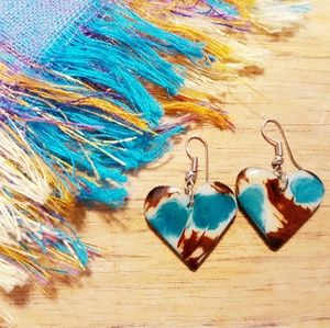 Tagua Heart Earrings